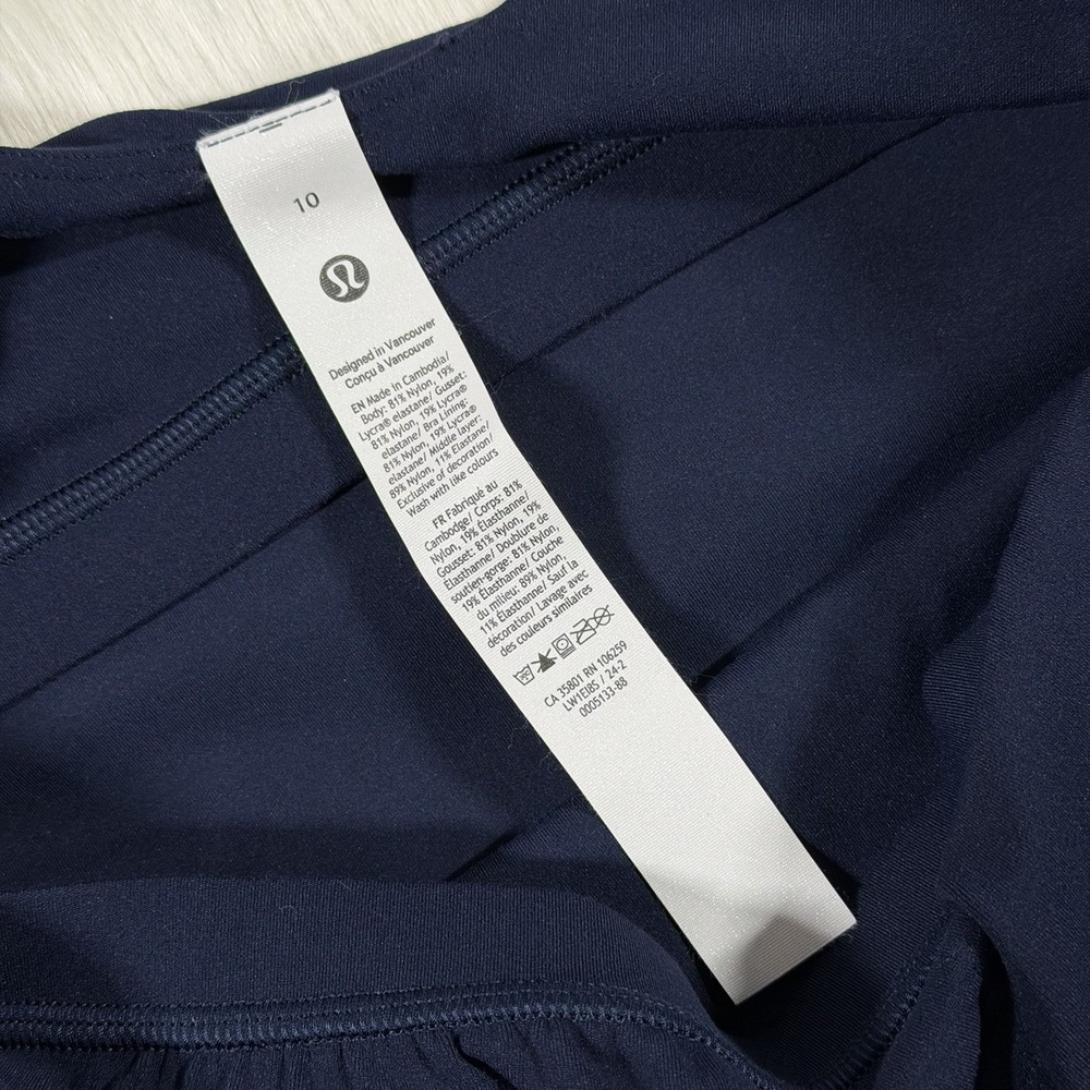 Lululemon Women's Size 10 Blue Align One Piece 6" Short Bodysuit LW1EI8S - Picture 5 of 8